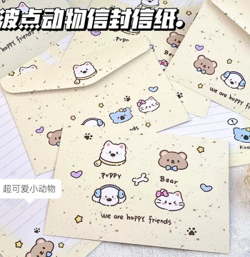 Instagram-Style Ink Splash Animal Envelope and Letter Set: High-Aesthetic Complete Kit for Romantic Handwritten Blessings and Creative Gifts