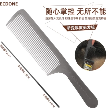 Professional Haircutting Comb for Barbershops - Ultra-Thin Flat-Top Comb for Men and Women, Ideal for Clipper Trimming and Styling by Professional Hairstylists