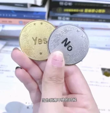 YesOrNo Decision Coin – Lucky Wish Commemorative Medal Display, Creative Quirky Gift Item
