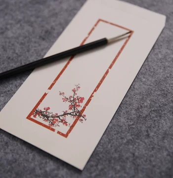 Vintage Style Envelope and Letter Paper Set Love Letter Chinese Style Ancient Handwritten Custom Plum Blossom Classical Retro Creative Fresh Couple Custom Handwritten Letter Stationery Paper Gift for Teachers
