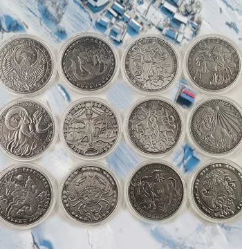 Western Zodiac Commemorative Coins - Complete Set of 12 Ancient Foreign Coins, Tarot Wish Coins, Lucky Coins, and Gifts