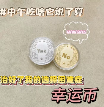 YES/NO Decision Coin Playable Lucky Wish Coin Prop Toy Creative Gift Commemorative Coin Niche Premium Gift