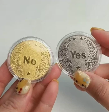 YESNO Decision Coin, Commemorative Medallion Display, Lucky Wish Coin, Quirky Little Items, Creative Small Gift
