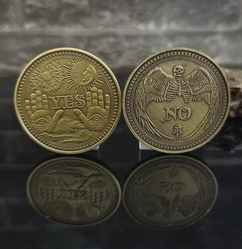 Cross-Border Supply YESNO Decision Coin Commemorative Medal - Lucky Skull Foreign Coin Metal Craft for Export