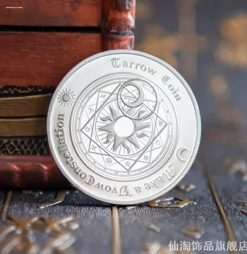 Creative Tarot Props: Lucky Constellation Euro-American Gold Wish Coins for Collection