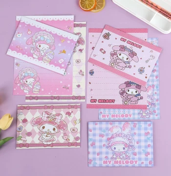 Creative Cute Cartoon My Melody Envelope and Letter Paper Set - Fun Exquisite Writing Storage Bag with Free Shipping