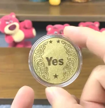 YesOrNo Decision Coin – Commemorative Ornament, Lucky Wishing Coin, Creative Gift for Unique and Quirky Present Ideas