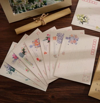 Vintage Artistic Minimalist Cute Letter Paper and Envelope Set - Premium Birthday Romantic Love Letter Handwritten Couple Confession Stationery