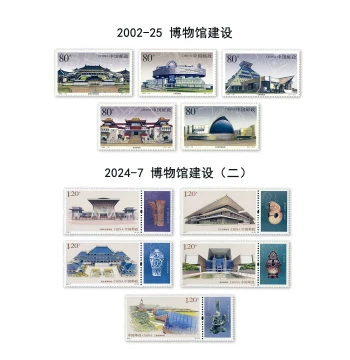 Museum Construction Stamp Set, Complete Collection by China Post, Architecture Theme for Collectors