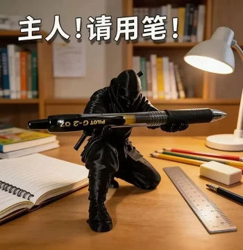 [Save $50 on Order] Ninja 3D Printed Figurine, Pen Holder, Stationery Organizer, Pen Cup_HL