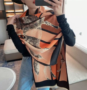 Steed Air-Conditioned Room Shawl Outer Wear Women Summer Office Blanket Sofa Faux Cashmere Warm Scarf Winter