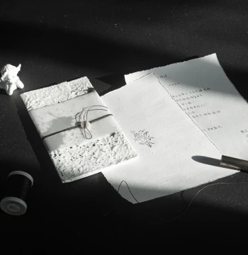 Baiziming | Jiao Shushu Black-and-White Ink Splash Envelope and Letter Paper Set - New Chinese Niche Love Letters and Invitations