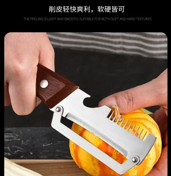 [Save $50 on Order] Multi-function Peeler Scallion Shredder Stainless Steel Vegetable Peeler Green Onion Slicing Tool Kitchen_YZ