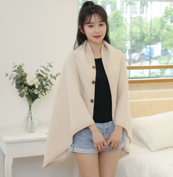 Multi-Purpose Air-Conditioned Room Shoulder Warmer, Pure Cotton Shawl, Home Vest Jacket, Summer Office Nap Blanket Thin Quilt