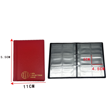 Large 60-Slot Coin Collection Album, Direct-Insert Style for Small Ancient Coins and Commemorative Copper Coins, Large Size