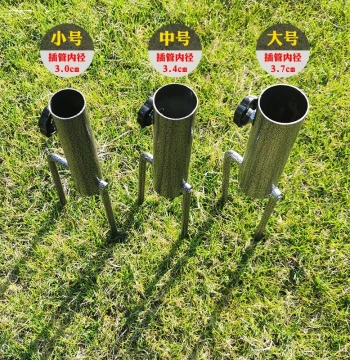 Extra-Large Extra-Long Extra-Thick Stainless Steel Fishing Umbrella with Ground Spike Stand and Pole Holder