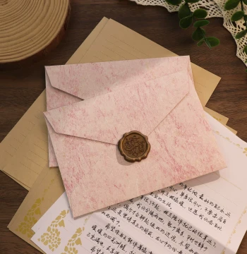 Gilded Envelope & Letter Paper Set - Embossed Texture Premium Handwritten Love Letters for Qixi Festival, Valentine's Day, and Confessions (For Him or Her)