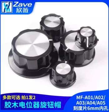 MF-A01/A02/A03/A04/A05 Potentiometer Knob Bakelite Knob Cap with Scale 6mm Inner Hole