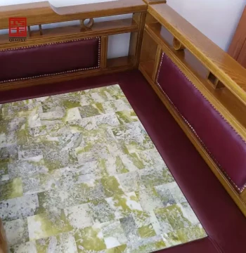 Jade Heating Mattress - Korean Style Arhat Bed, Solid Wood Chaise Lounge Sofa Bed with Xiuyan Jade and Temperature Controller