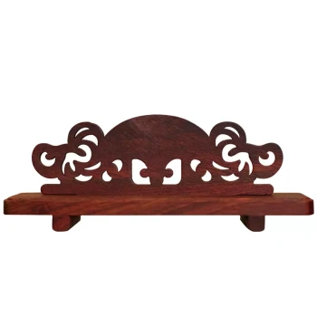 Solid Blood Sandalwood Carved Openwork Folding Fan Base