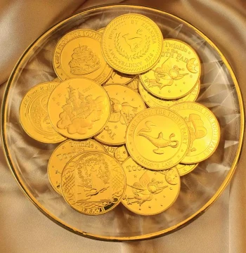 Tooth Fairy Game Gold Coins for Kids - Simulated Metal Coin Rewards and Treasure Toys for Losing Teeth