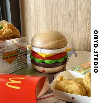 CMYD [Turn of Fortune] Original Hamburger Rotating Calendar Ornament - Perfect Back-to-School or Birthday Gift for Boys