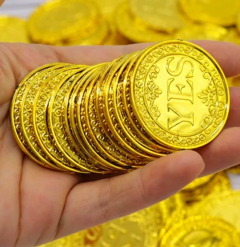Foreign Simulated Gold-Plated and Silver Coins - YES/NO Lucky Decision Coins for Drawing Games and Commemorative Play