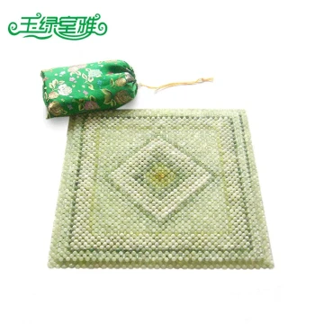 Natural Jade Seat Cushion, Liaoning Xiuyan Jade Summer Cooling Pad, Handwoven for Physical Temperature Reduction