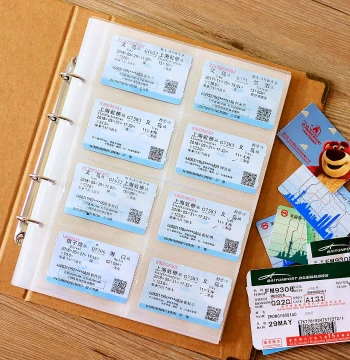 Banknote, Stamp, and Coin Collection Album for Movie Tickets, Train Tickets, Admission Tickets, Philately, and Instant Photos Storage Binder