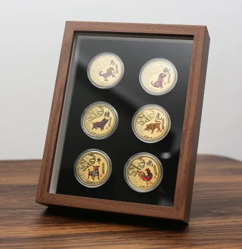 Commemorative Coin Collection Frame - Hollow Display Stand for Tourism Coins, Badges, and Medals