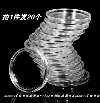 35mm Coin Capsule, 40mm Transparent Round Commemorative Coin Holder, Silver Coin Collection Box