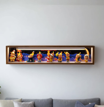 Acrylic Dust-Proof Storage Box Display Shelf - Wall-Mounted Punch-Free Star Figure Blind Box Showcase Cabinet
