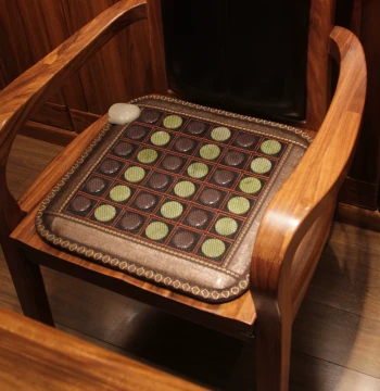 Authentic Jade Seat Cushion with Germanium and Tourmaline for Health Care and Heating, Office Chair Pad