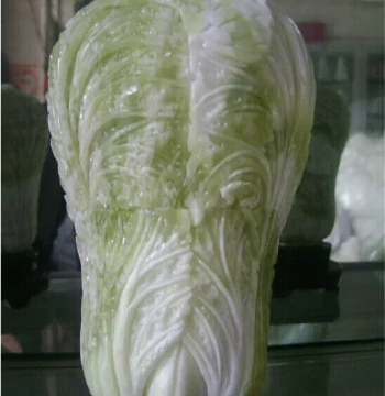 Natural Jade Lucky Xiuyan Jade Cabbage Wealth Attracting Ornament for Home Living Room Desktop Wine Cabinet Xiuyan Rock Jade Opening Gift