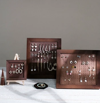 Chinese Vintage Jewelry Display Stand with Frame for Earrings and Photo Props