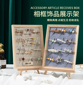 Hair Clip Display Board - Wall-Mounted Jewelry Organizer for Hair Accessories, Earrings, and Necklaces with Frame-Style Presentation