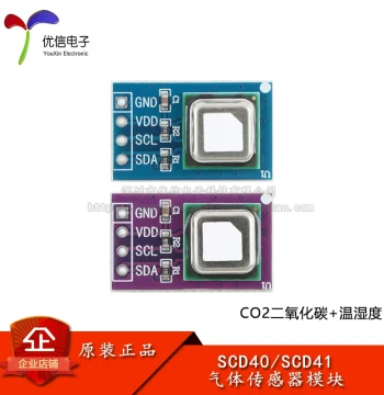 SCD40/41 Gas Sensor Module for CO2 Detection, 2-in-1 Temperature and Humidity with I2C Communication