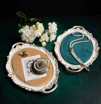 Oval Double-Ear Jewelry Tray - Earring Display Stand for Accessories, Jewelry Photography, and Creative Props