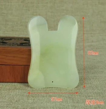 Authentic Dual-Head Natural Xiuyan Jade Facial Roller - Calming Massage Tool for Eyes and Face