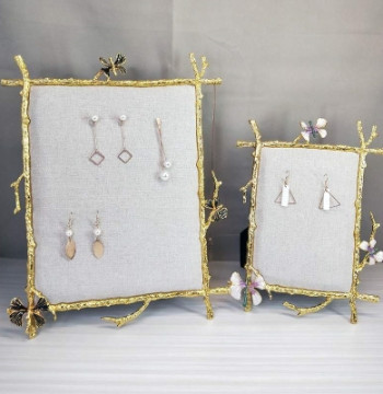 Rapid Display Frame Jewelry Storage Rack - Earring and Accessory Organizer Board with Dust-Proof Cover