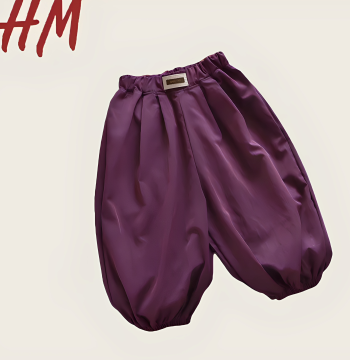 Clearance Counter Removal [Cool Summer] Children's Summer Solid Color Thin Lantern Pants Toddlers Korean Style Boys Girls Nine-Finch Bundled