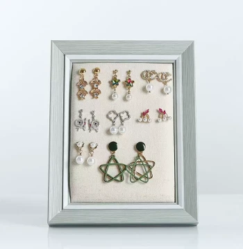 Wall-Mounted Home Earring Holder Jewelry Organizer Display Board for Necklaces and Studs