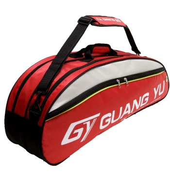 Authentic Guangyu Badminton and Tennis Bag - Shoulder/Crossbody Style, Holds 6 Rackets, Handheld Sports Backpack with Independent Shoe Compartment