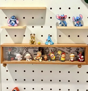 Xiaoye Figure Storage Display Box - Wall-Mounted Dust-Proof Light-Up Shelf with No-Drill Installation for Living Room