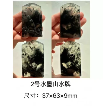 KAGULAN Landscape Jade Pendant – Xiuyan Jade Ink-Wash Style Necklace with Mountain-and-Water Motif