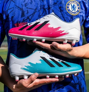 American Football Shoes Special Messi Soccer Cleats Men/Women Mismatched Low-Top AG Long Studs Student Youth 000CDE