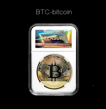 BTC Bitcoin Gold Coin, Ethereum B Virtual Currency Commemorative Coin, Creative Gift for World Coin Collectors