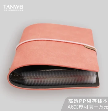 Cash Storage Album and Coin Collection Binder, Money Clip and Small Ledger, Viral Money-Saving Tool for 100-Yuan Notes, 100-Sheet High Capacity (Holds up to 10,000 Yuan), Waterproof, Moisture-Proof, Non-Stick Transparent Pockets