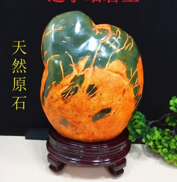 Premium Liaoning Xiuyan Jade Raw Stone Ornamental Rock for Living Room and Hall Decor
