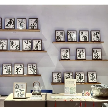24 Solar Terms Cultural Wall Display with Traditional Chinese Medicine Herb Frames